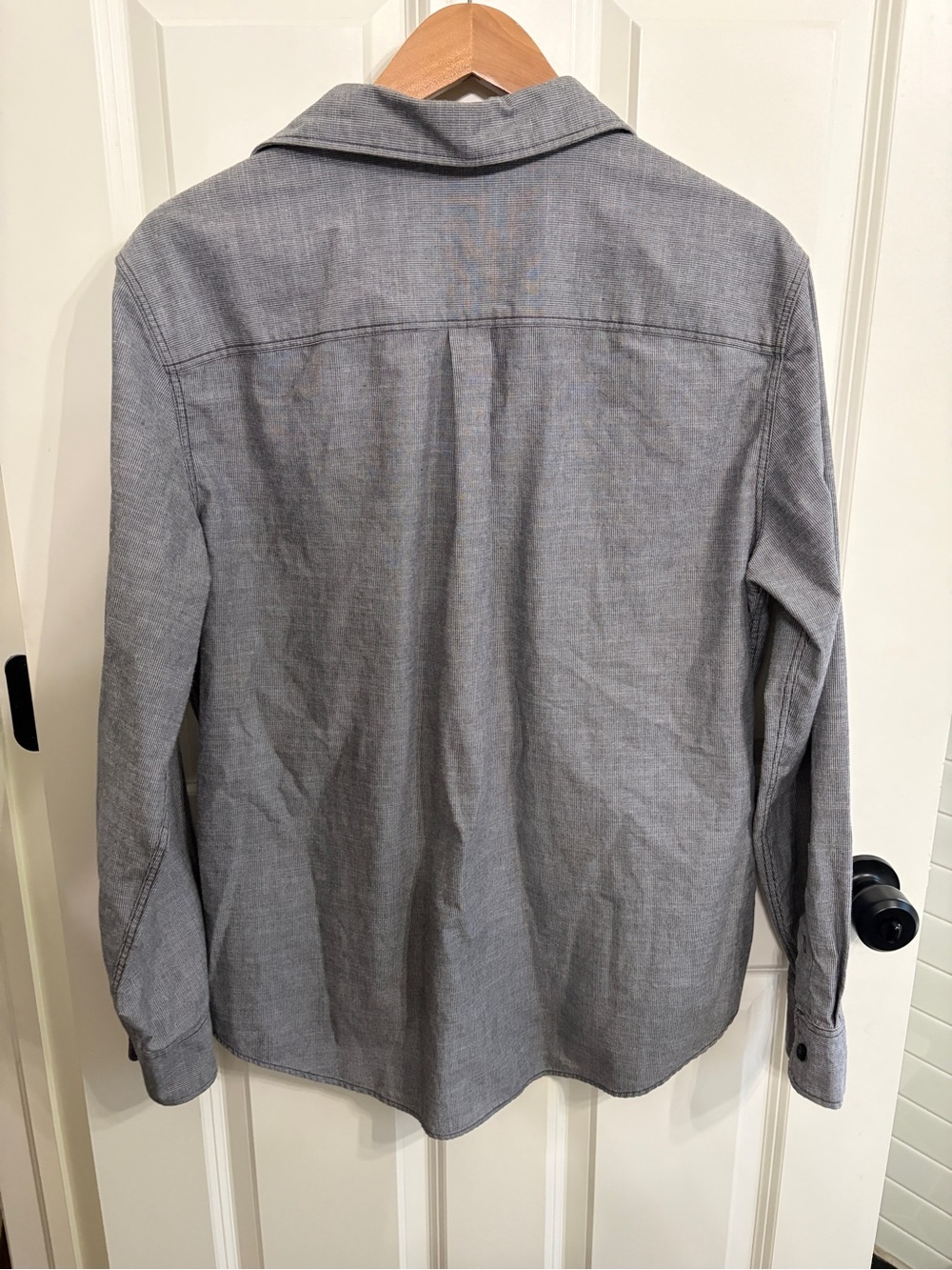 Vintage Mossimo Supply Co. Men's Charcoal Gray Long-Sleeve Button-Down size L - Picture 3 of 7